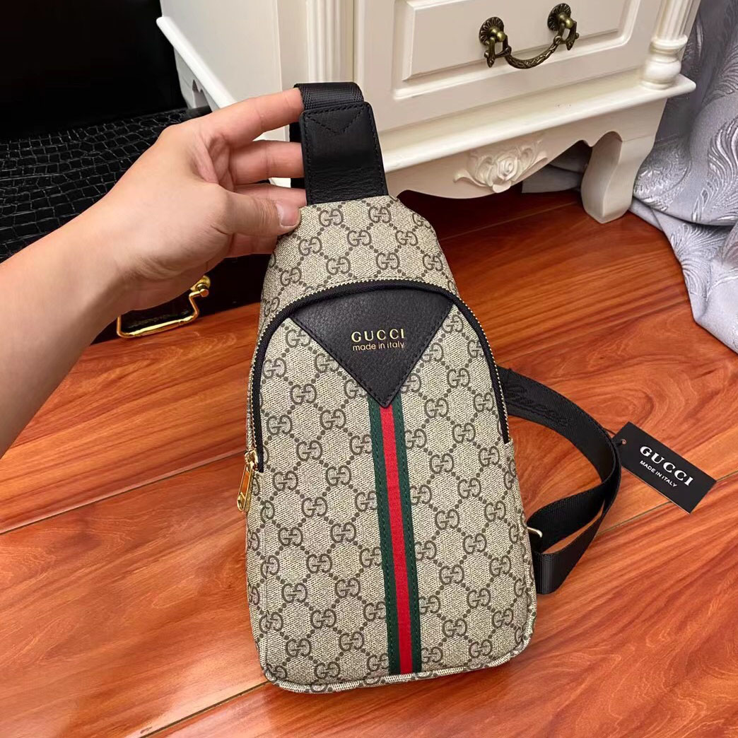 GG Men's Classic Double G Jacquard Chest Bag NG101023