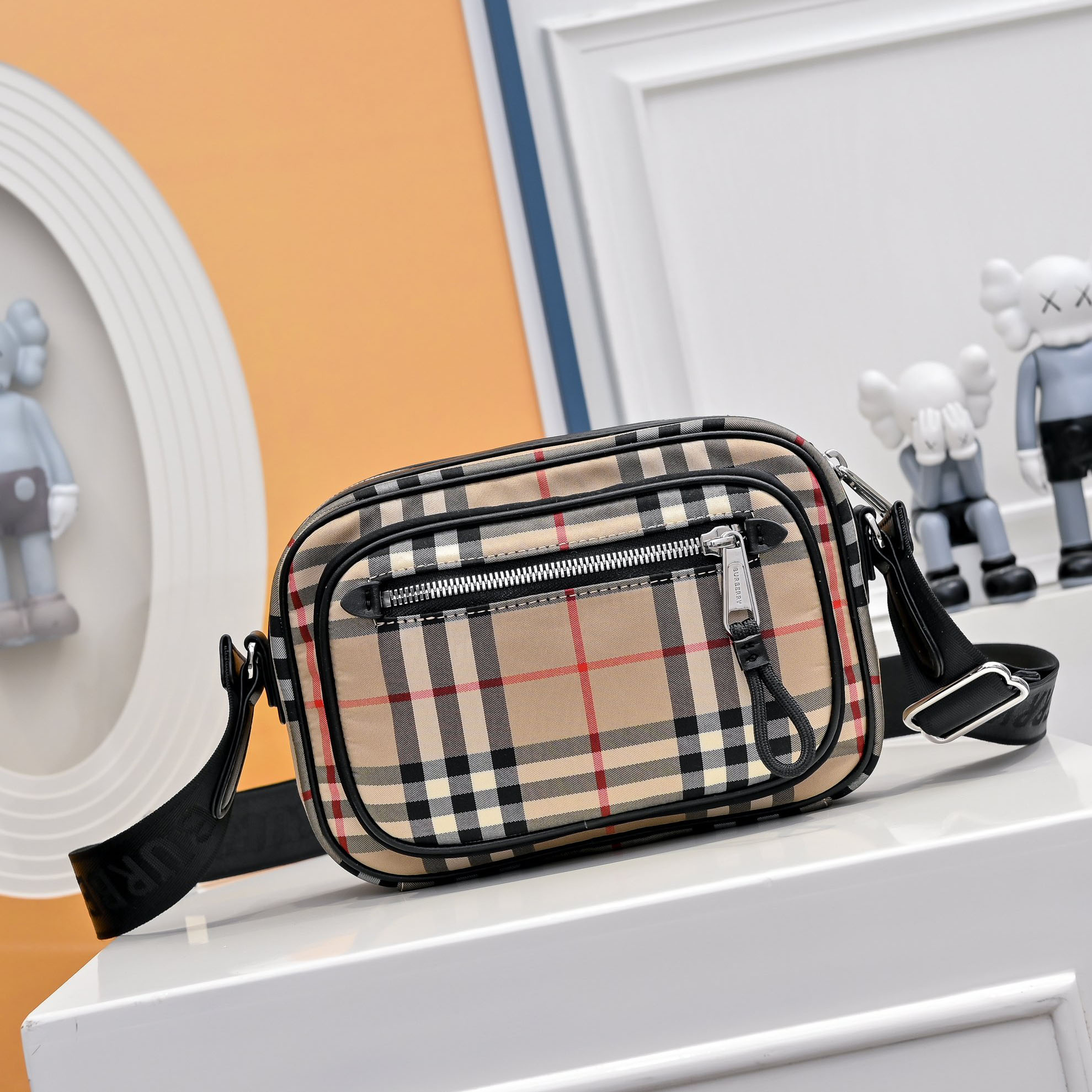 Bur Men's Classic Check Camera Bag NG101509