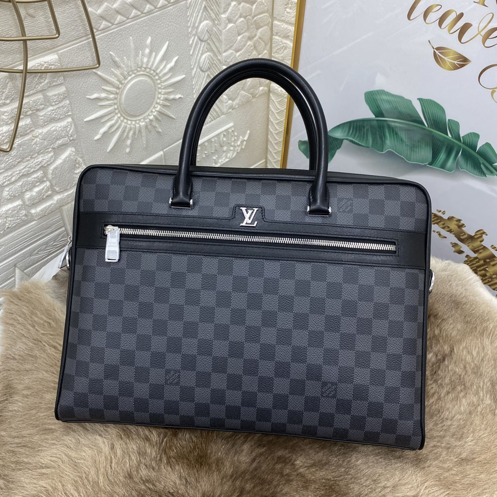 LV Men's Classic Damier Ebene Briefcase NG101735