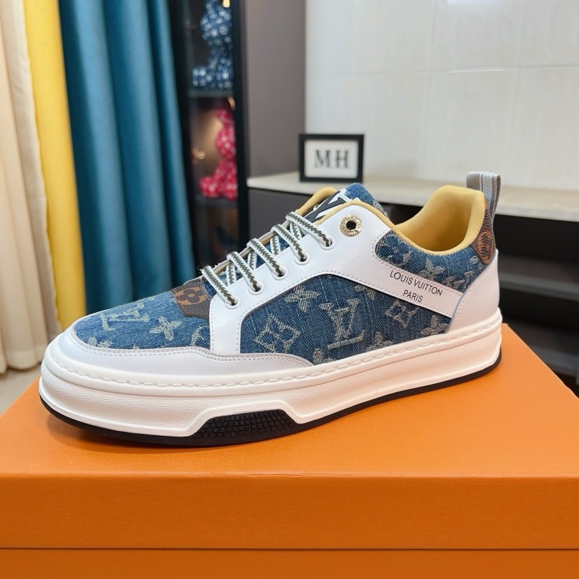 LV  Casual Denim-Leather Mix Sneakers YVTF111309