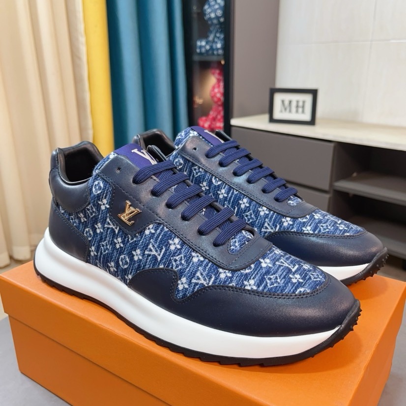 LV  Casual Denim-Leather Mix Sneakers YVTF111308
