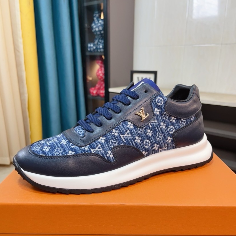 LV  Casual Denim-Leather Mix Sneakers YVTF111308