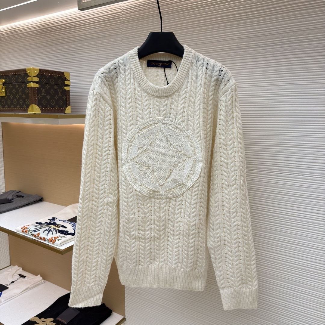LV Men's Crew Neck Knit Sweater NG201017