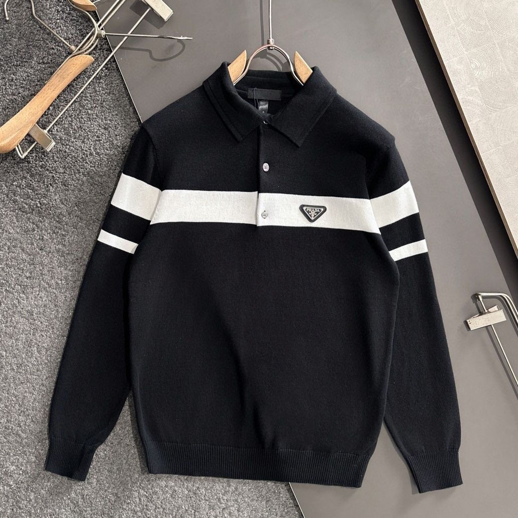 PRA Men's Classic Collared Knit Sweater NG551003