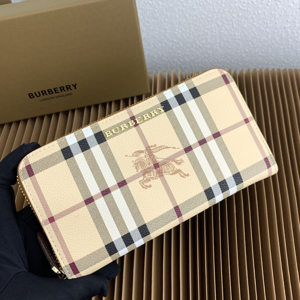 Bur Horse Logo Long Zip Wallet NG551016