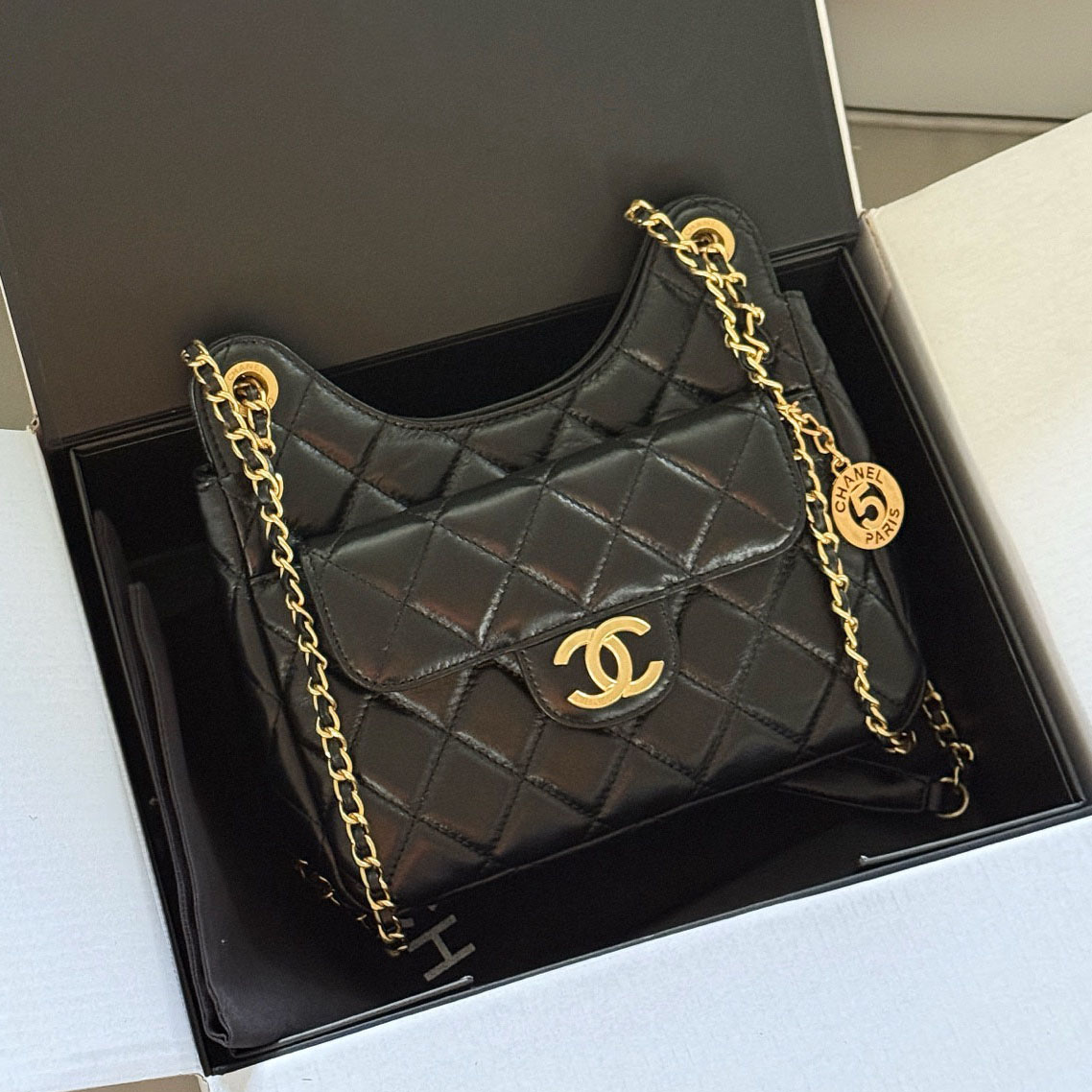 CH Waxed Leather Chain Shoulder Bag AM25081814