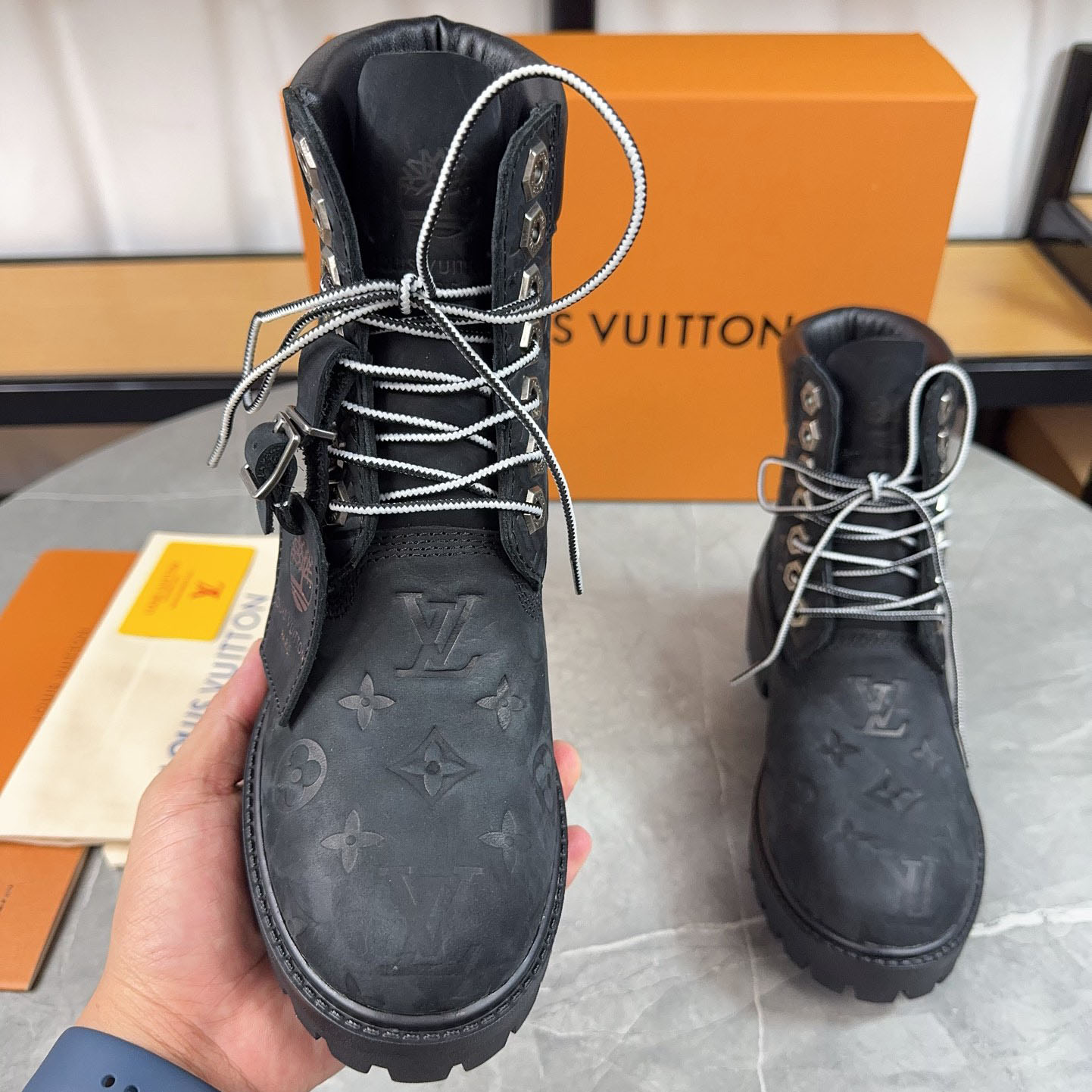 LV x Timberland Joint Classic Embossed Ankle Boots NG111824