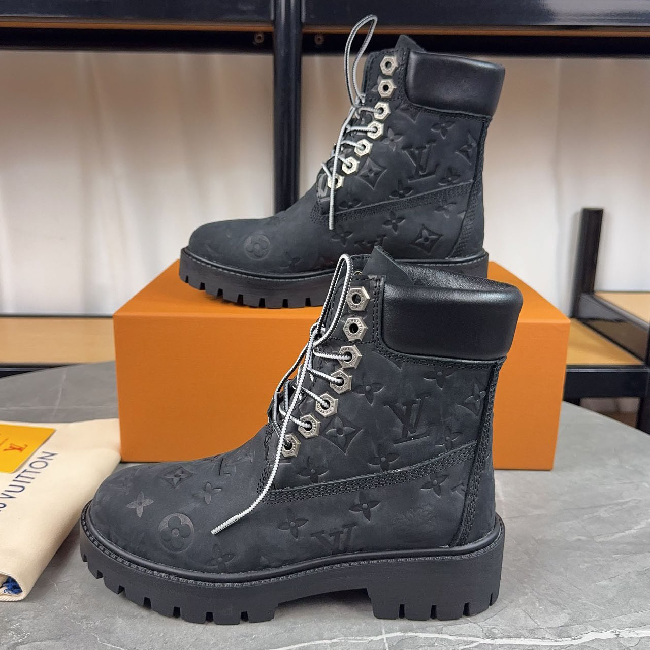 LV x Timberland Joint Classic Embossed Ankle Boots NG111824