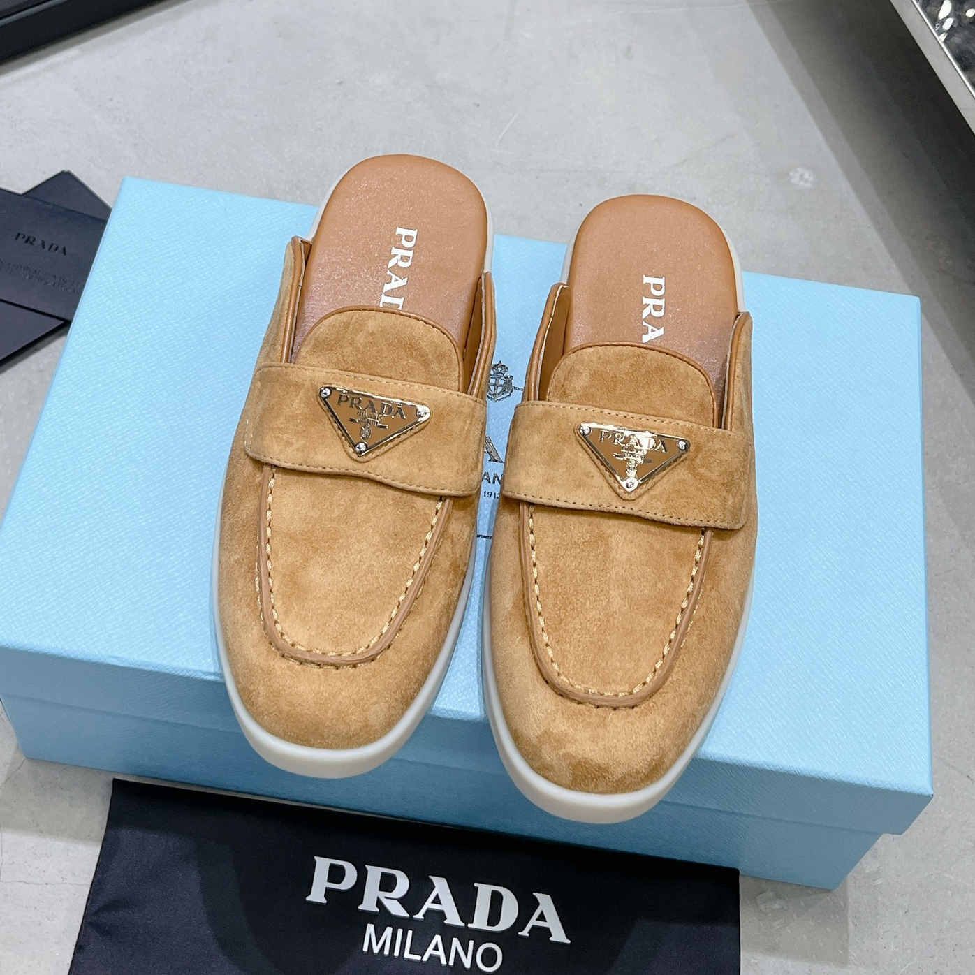 PRA Classic Suede Slide Sandals NG111908