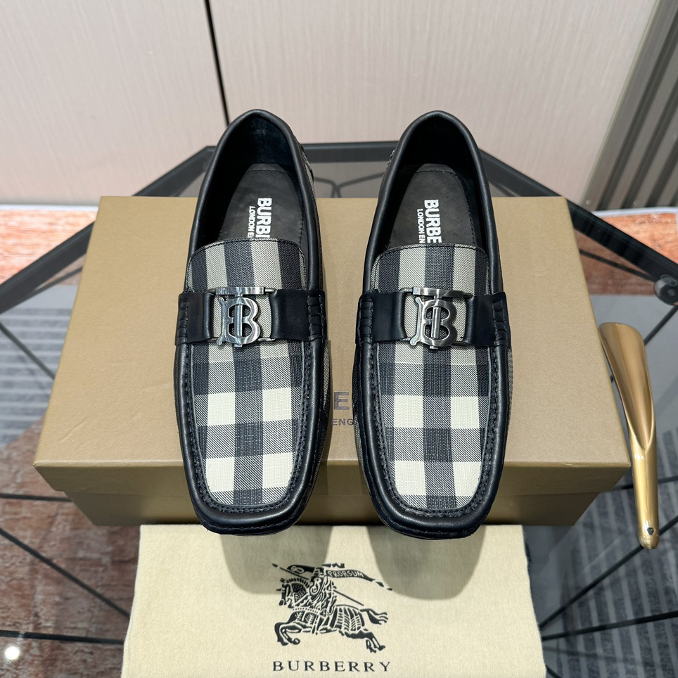 Bur Men's Classic Check Loafers NG111901