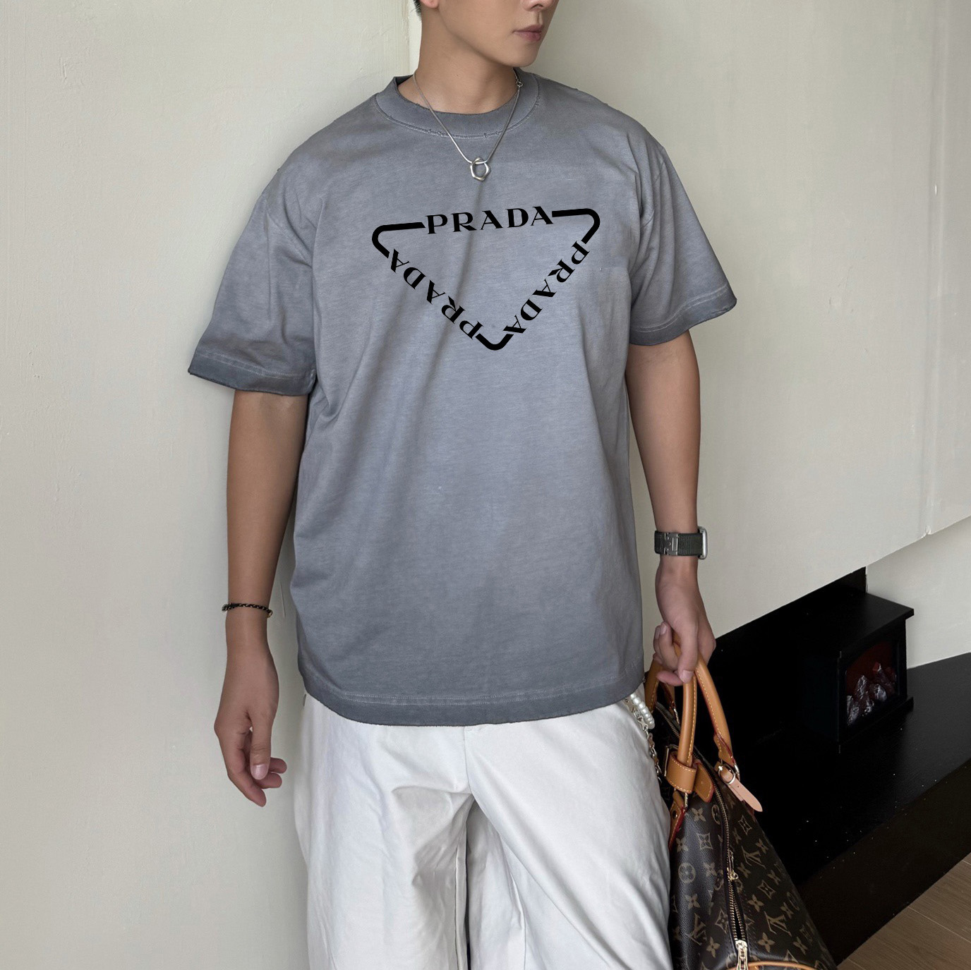 PRA Men's Distressed Style Short-Sleeve T-Shirt FNG112001