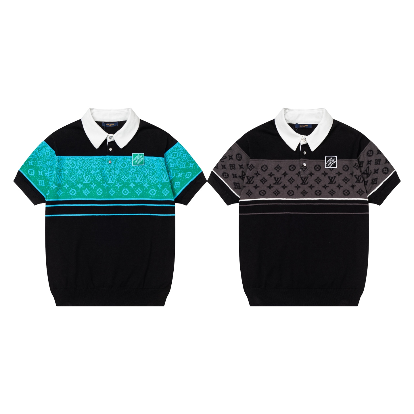 LV Men's Collared Knit Short-Sleeve T-Shirt FNG112003