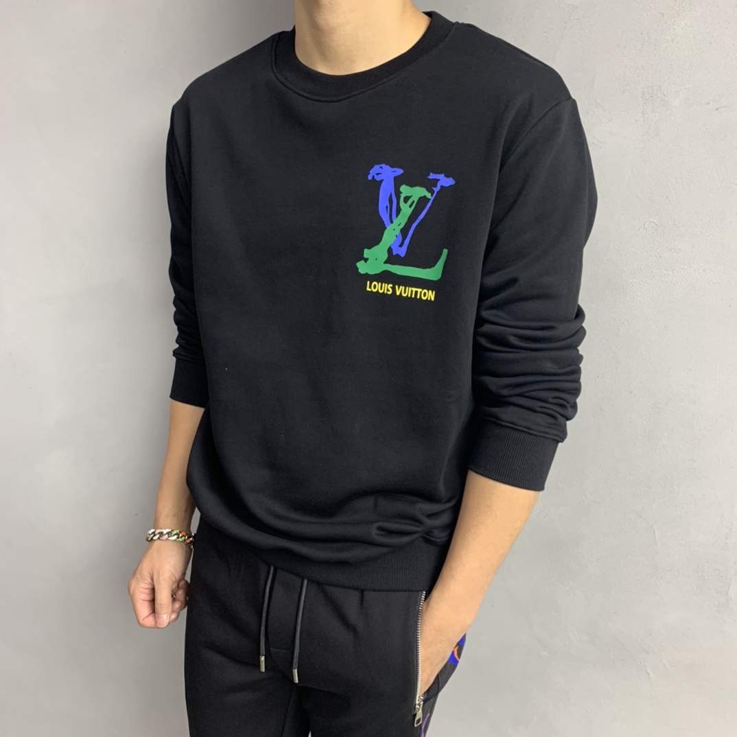 LV Men's Classic Crew Neck Sweatshirt FNG112005
