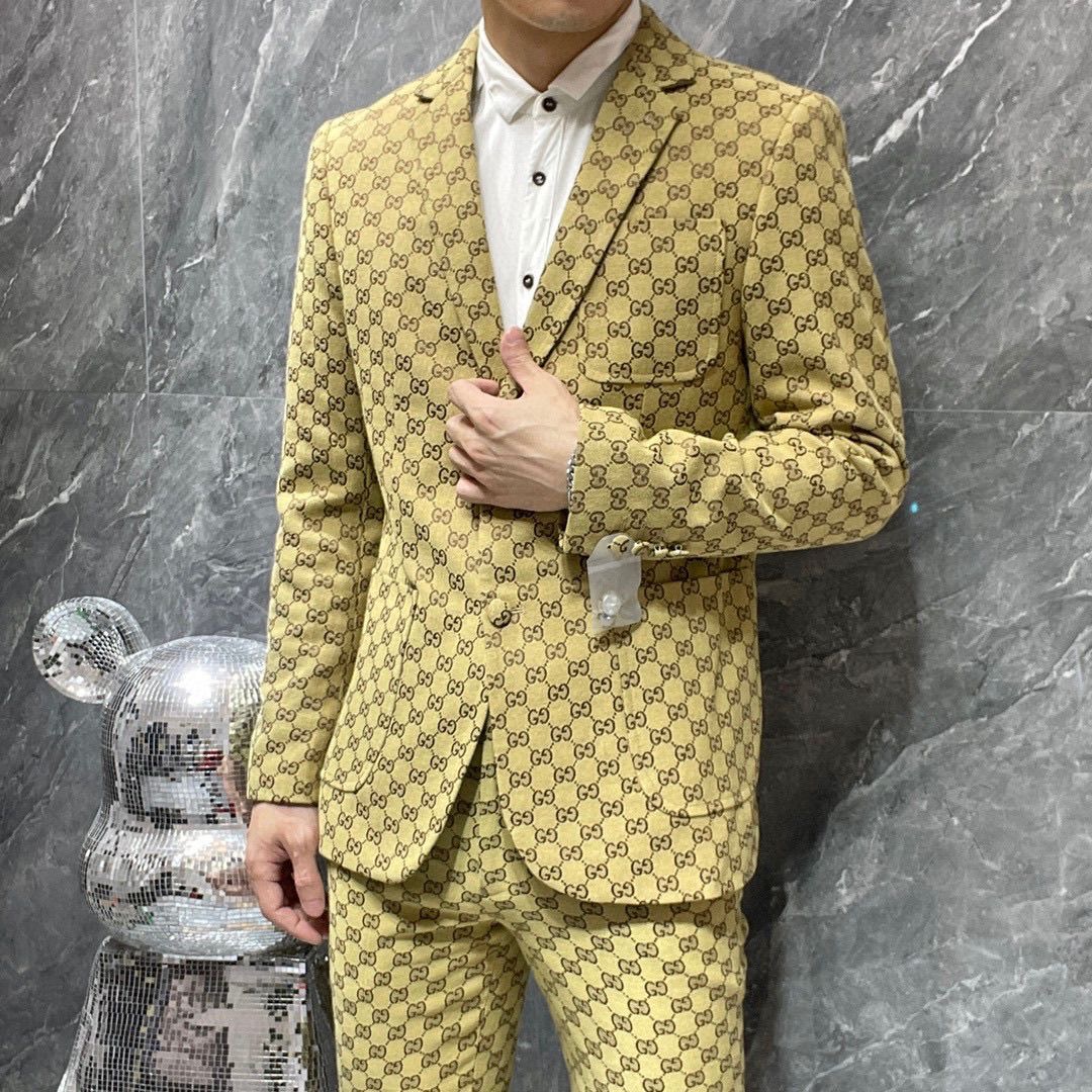 GG Men's Classic Double G Jacquard Casual Suit FNG112150