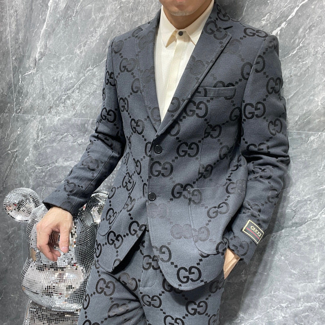 GG Men's Classic Double G Jacquard Casual Suit FNG112151