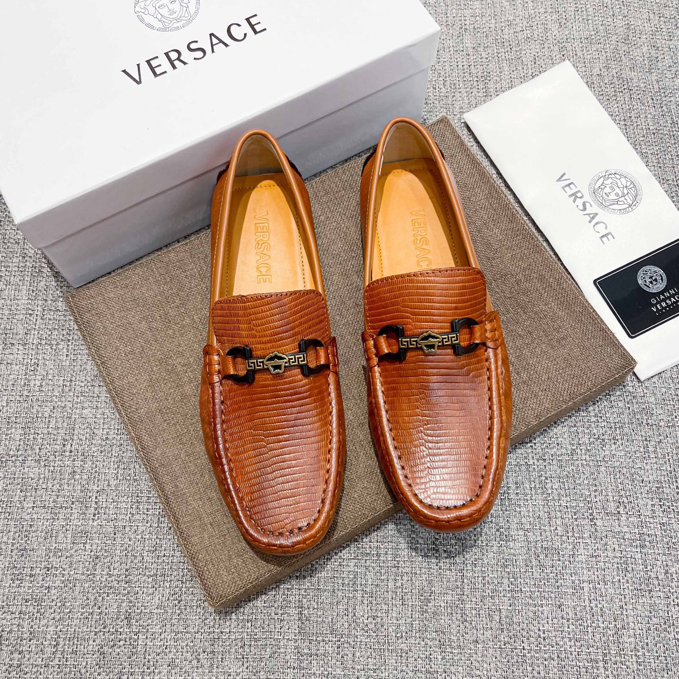 Vs Men's Brown Genuine Leather Loafers FNG112109