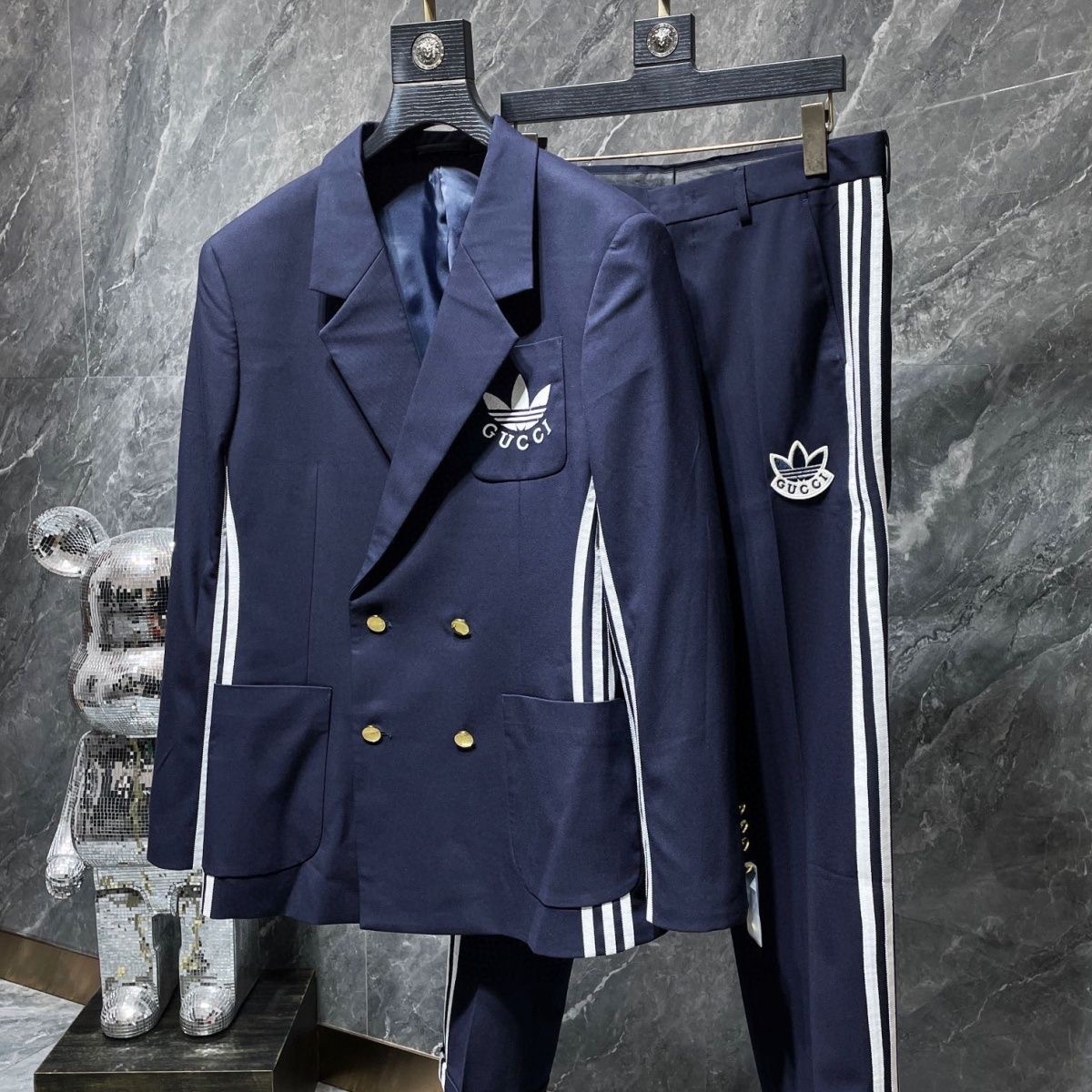 GG Men's Dark Blue Casual Suit FNG112156