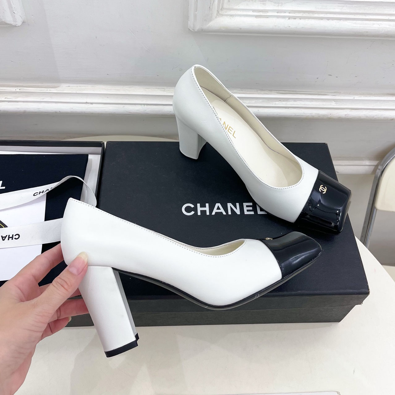 CH 25New Square-Toe High Heels FNG112220