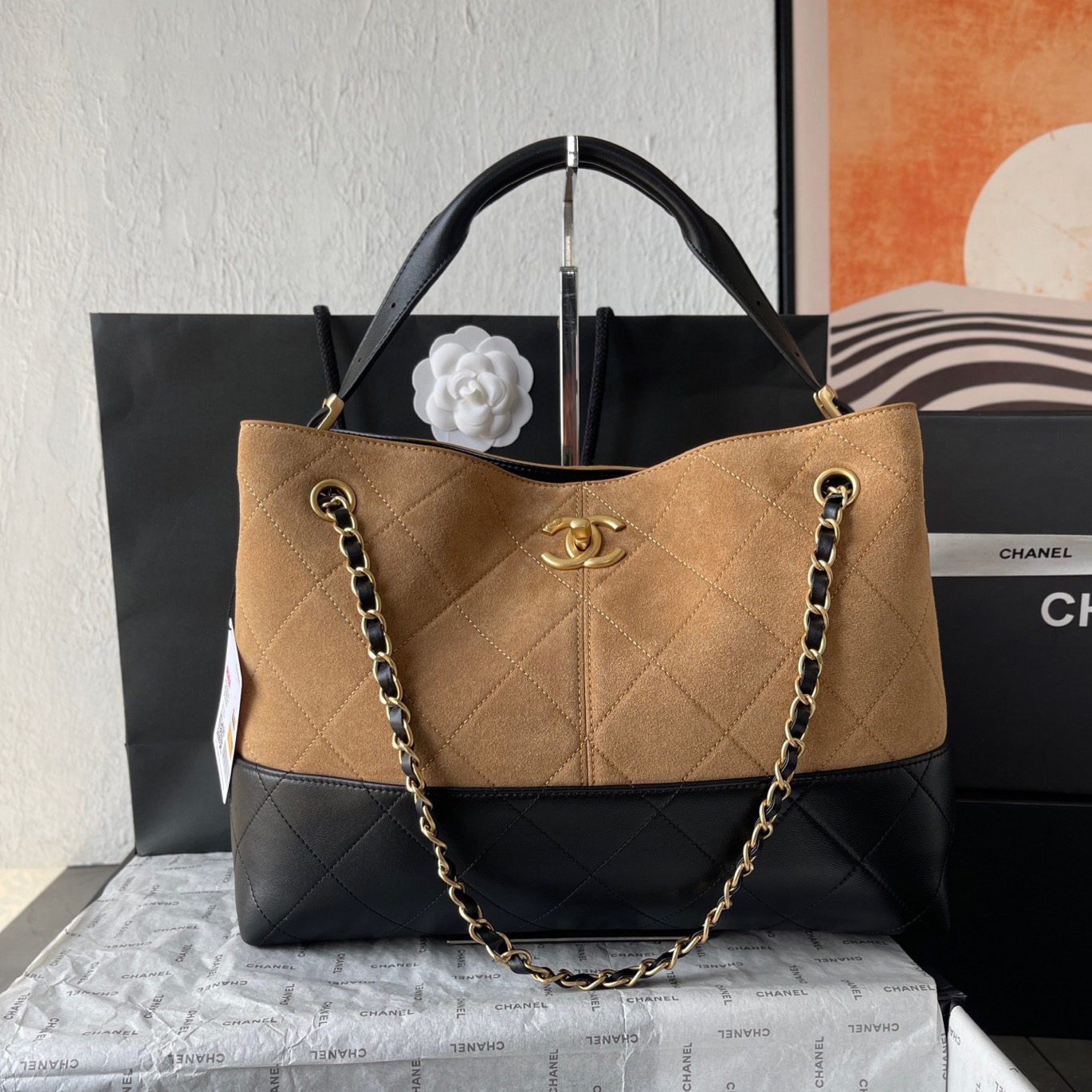 CH Classic Color-Blocked Tote Bag FNG112207