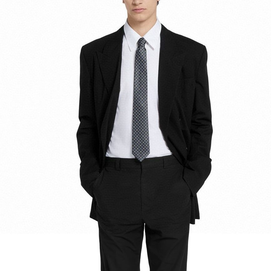 GG Men's Classic Double G Jacquard Tie FNY082304