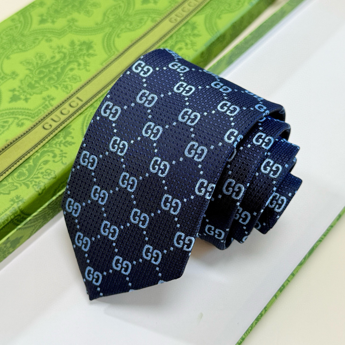 GG Classic Double G Jacquard Tie FNY075006