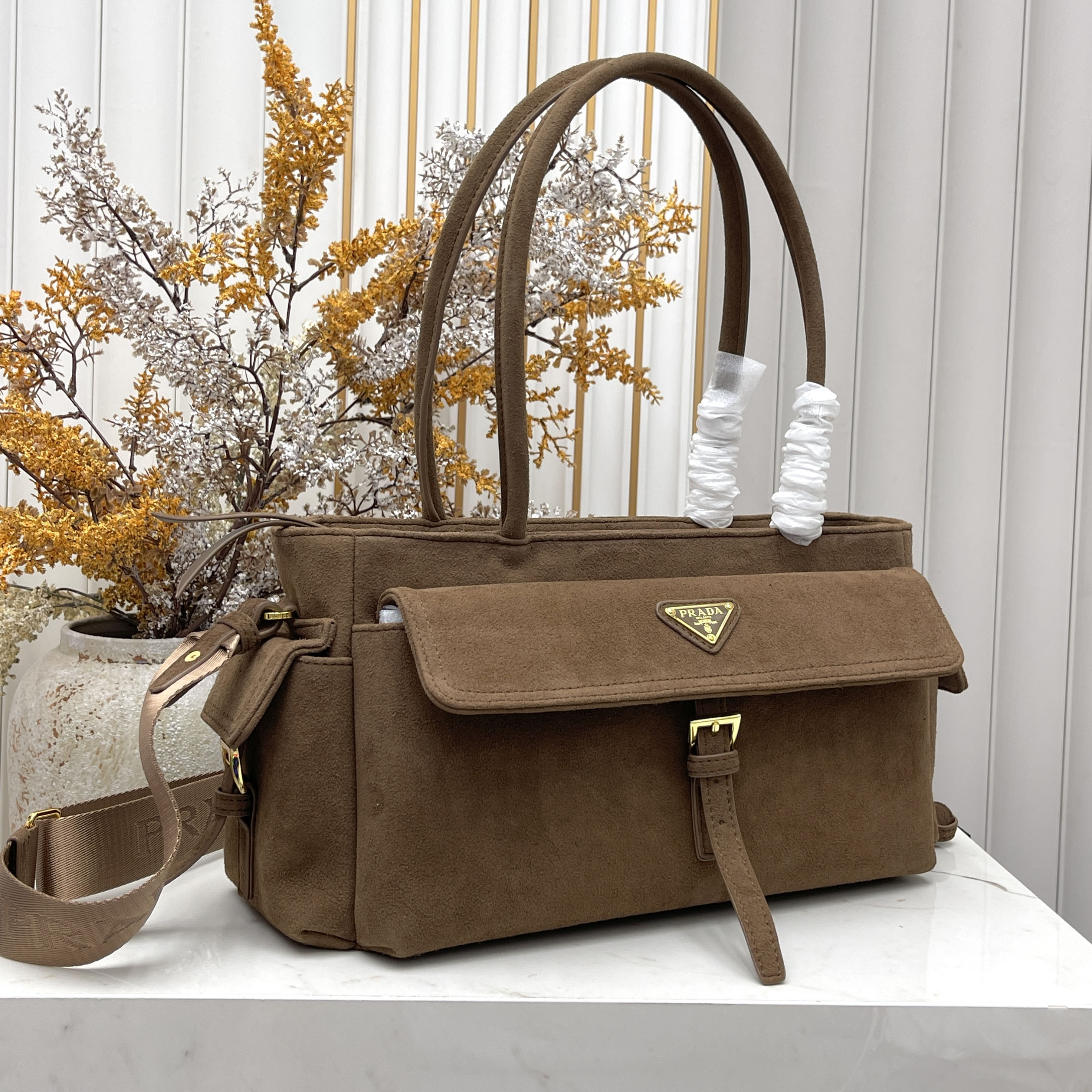 PRA Classic Suede Handbag FNG112504