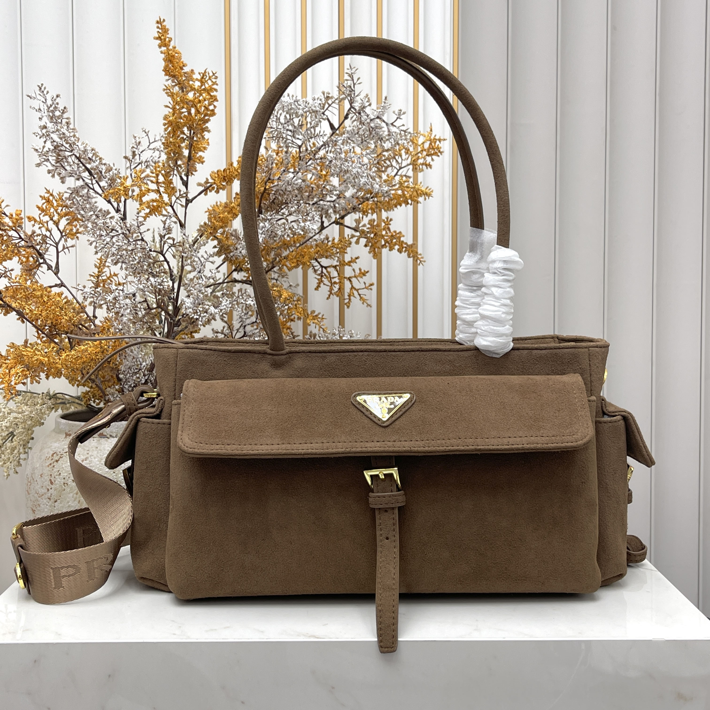 PRA Classic Suede Handbag FNG112504