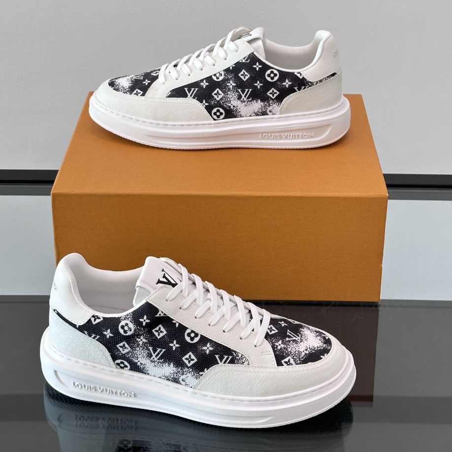 LV Men's Classic Monogram Patchwork Casual Shoes FNG112725