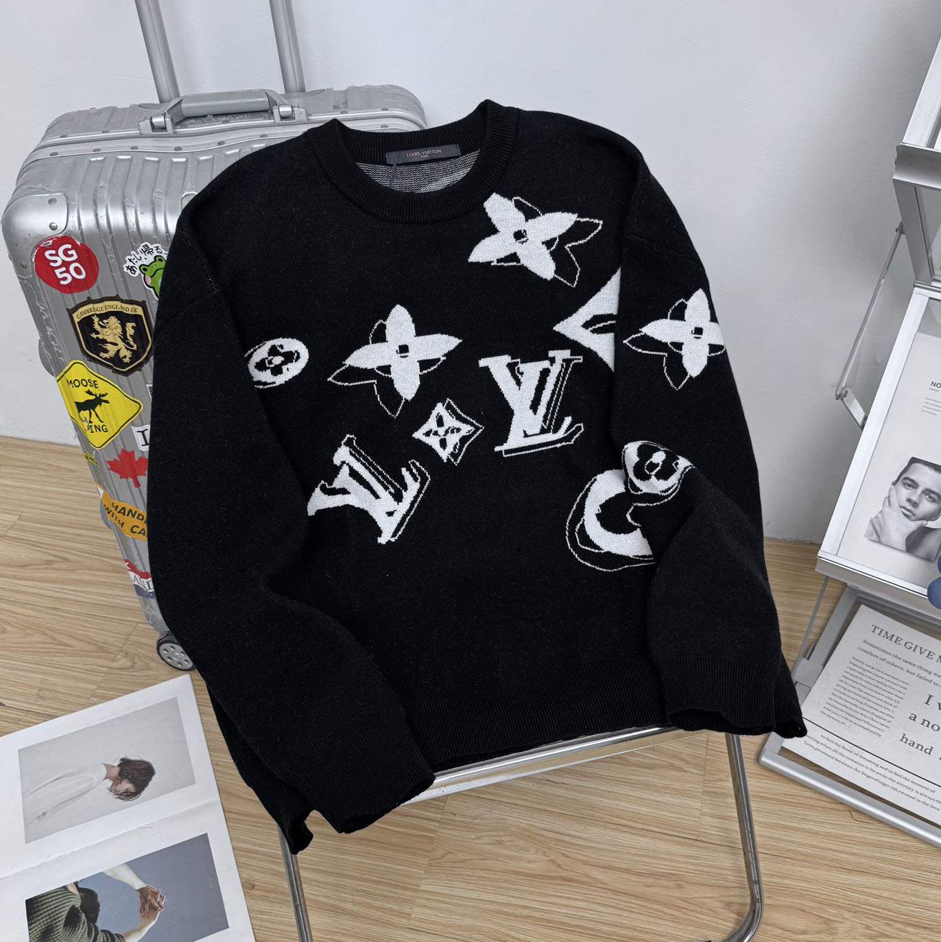 LV Women's Casual Crew Neck Sweater FNG112713