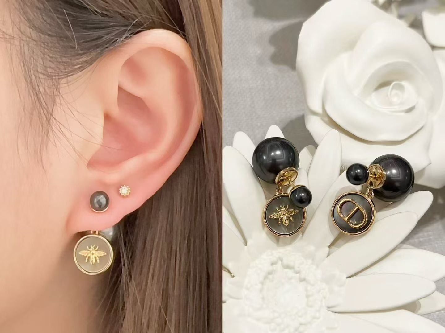 CD Women's Pearl Earrings FNG122403