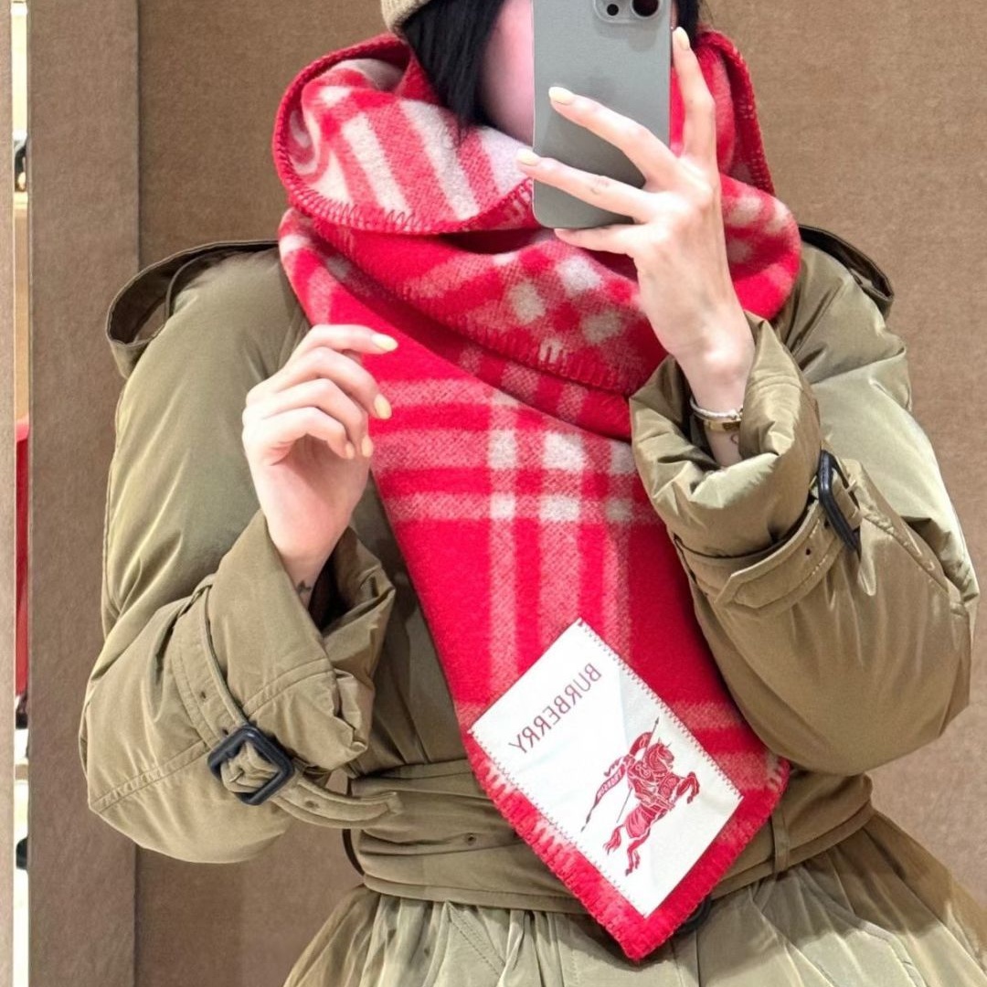 Bur Latest Colorway Iconic Check Scarf/Shawl YV25122601