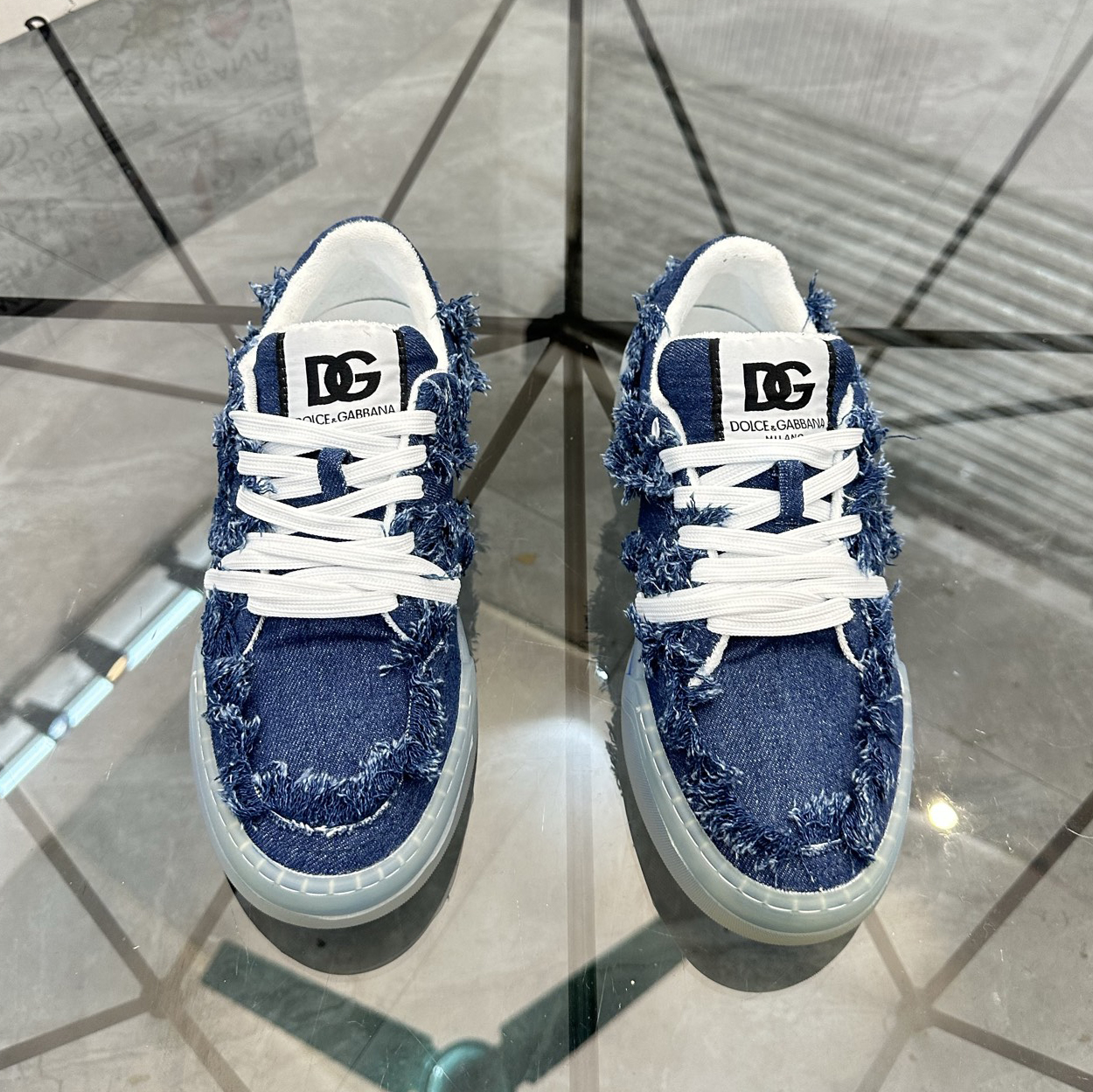 D&G Men's New Denim Flats FNG122603