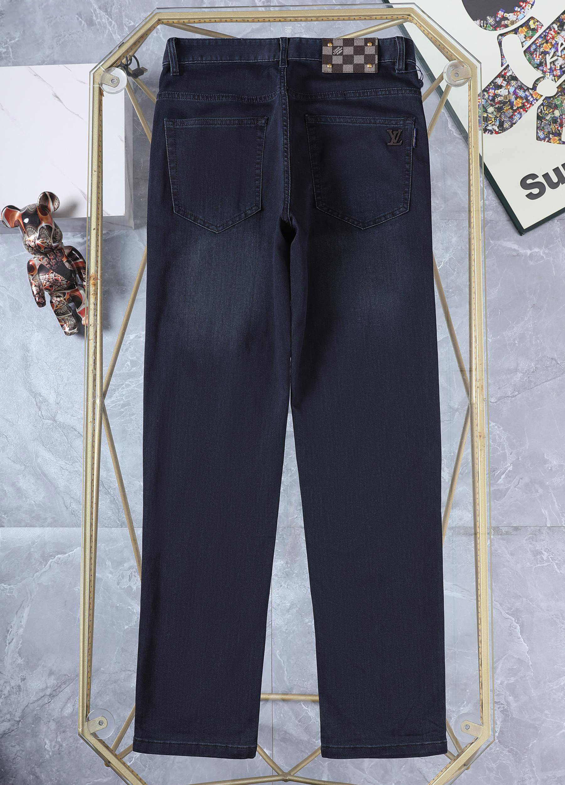 LV Men's Black Casual Jeans BNL010309