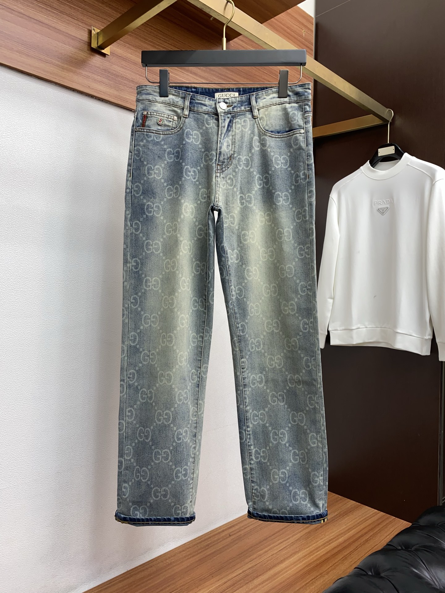 GG Men's Double G Print Jeans BNL010419