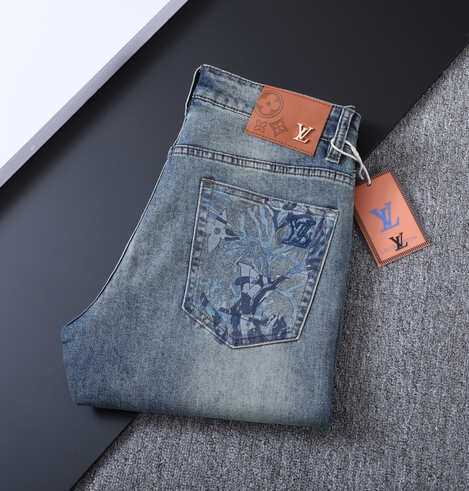 LV Men's Embroidered Micro-Label Jeans BNL010606