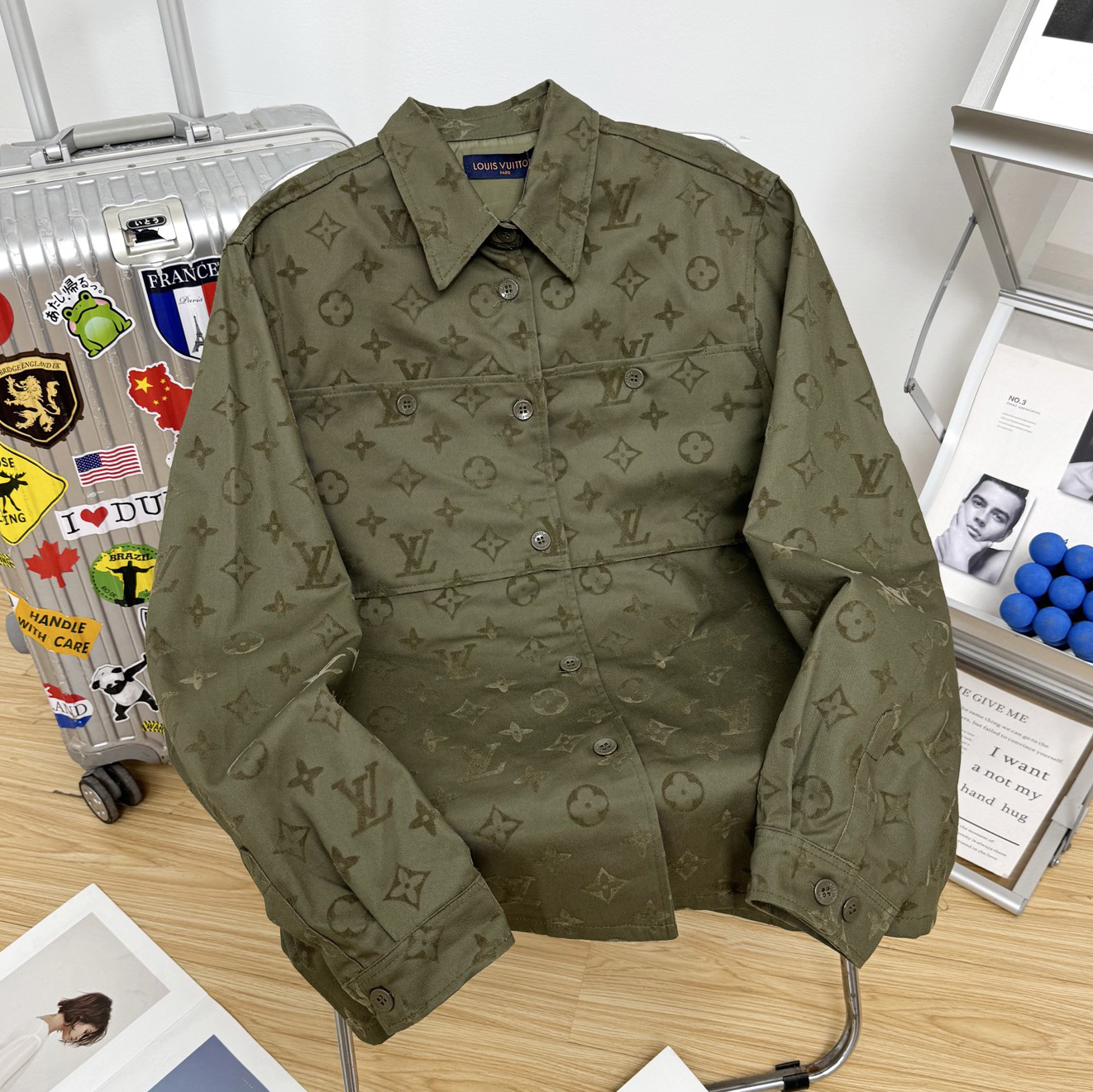 LV Men's Casual Monogram Canvas Shirt BNL010650