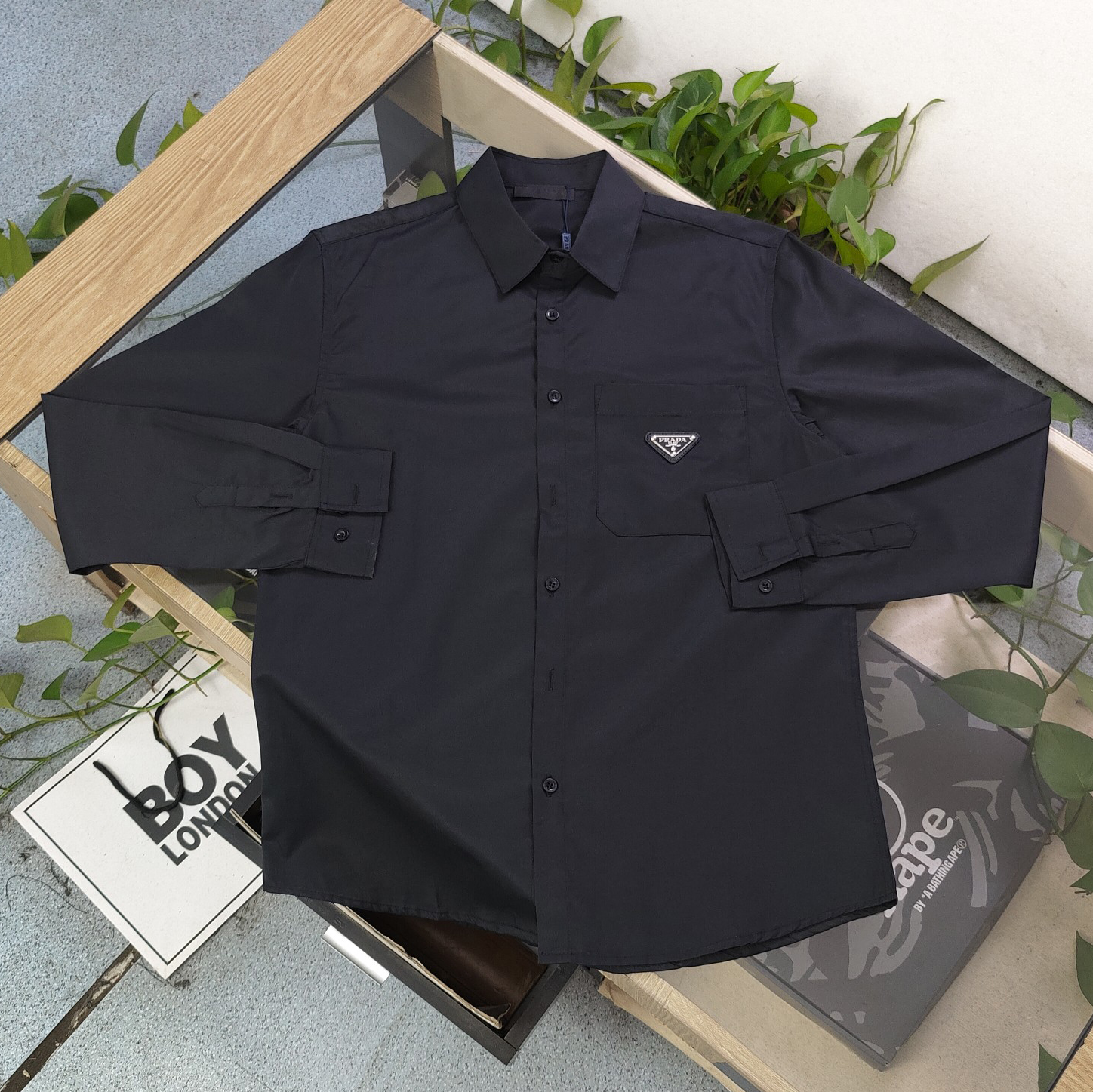 PRA Men's Simple Long-Sleeve Shirt BNL010714