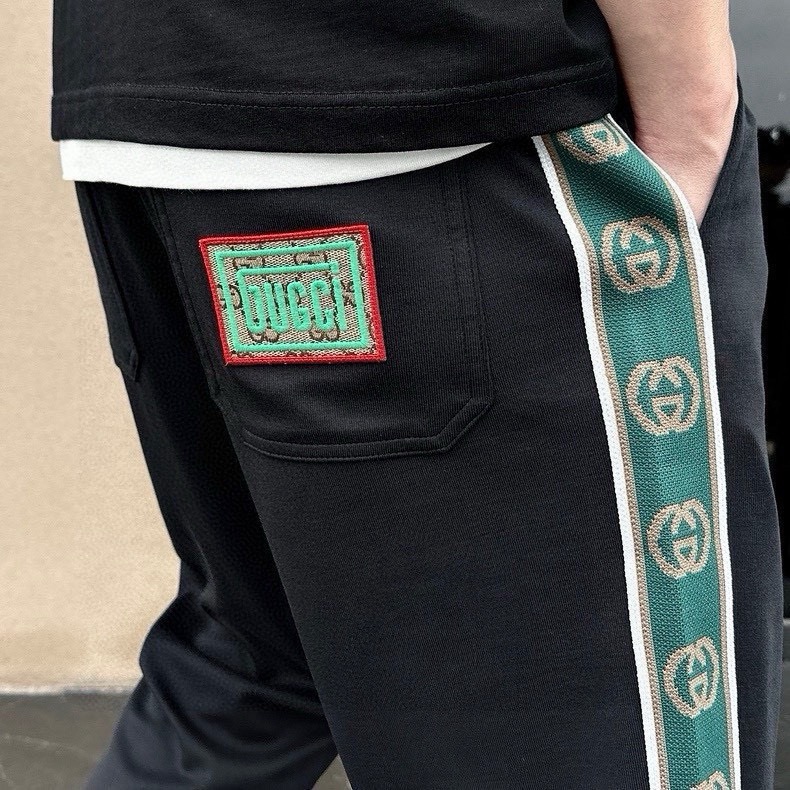 GG Ribbon Knit Embroidered Casual Loose-fitting Sweatpants BNL010709