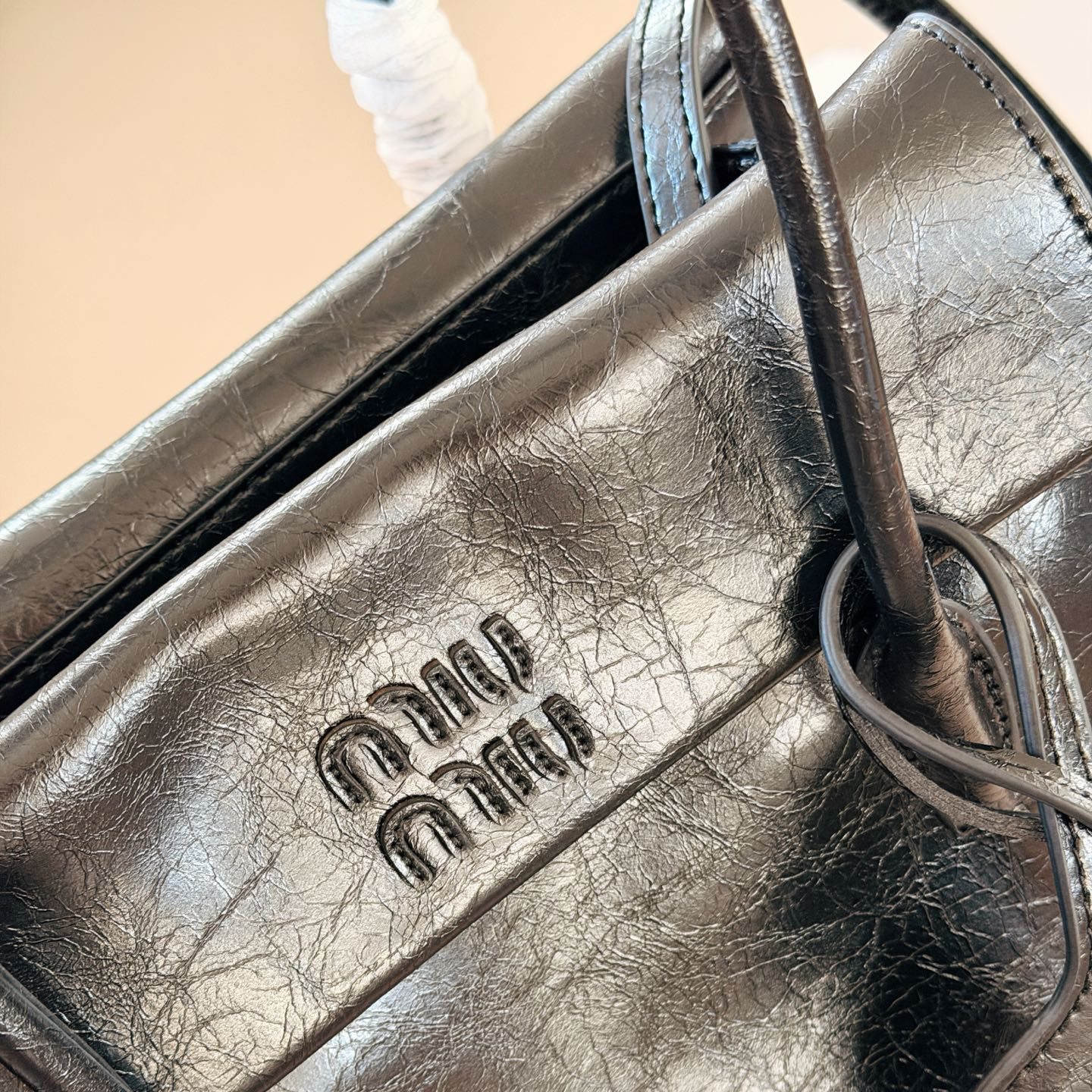 Miu Solitaire-Oiled leather BNL011304