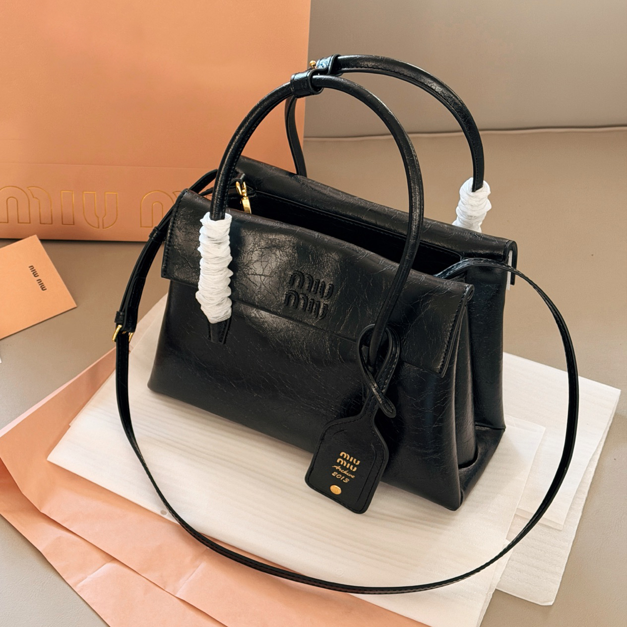 Miu Solitaire-Oiled leather BNL011304