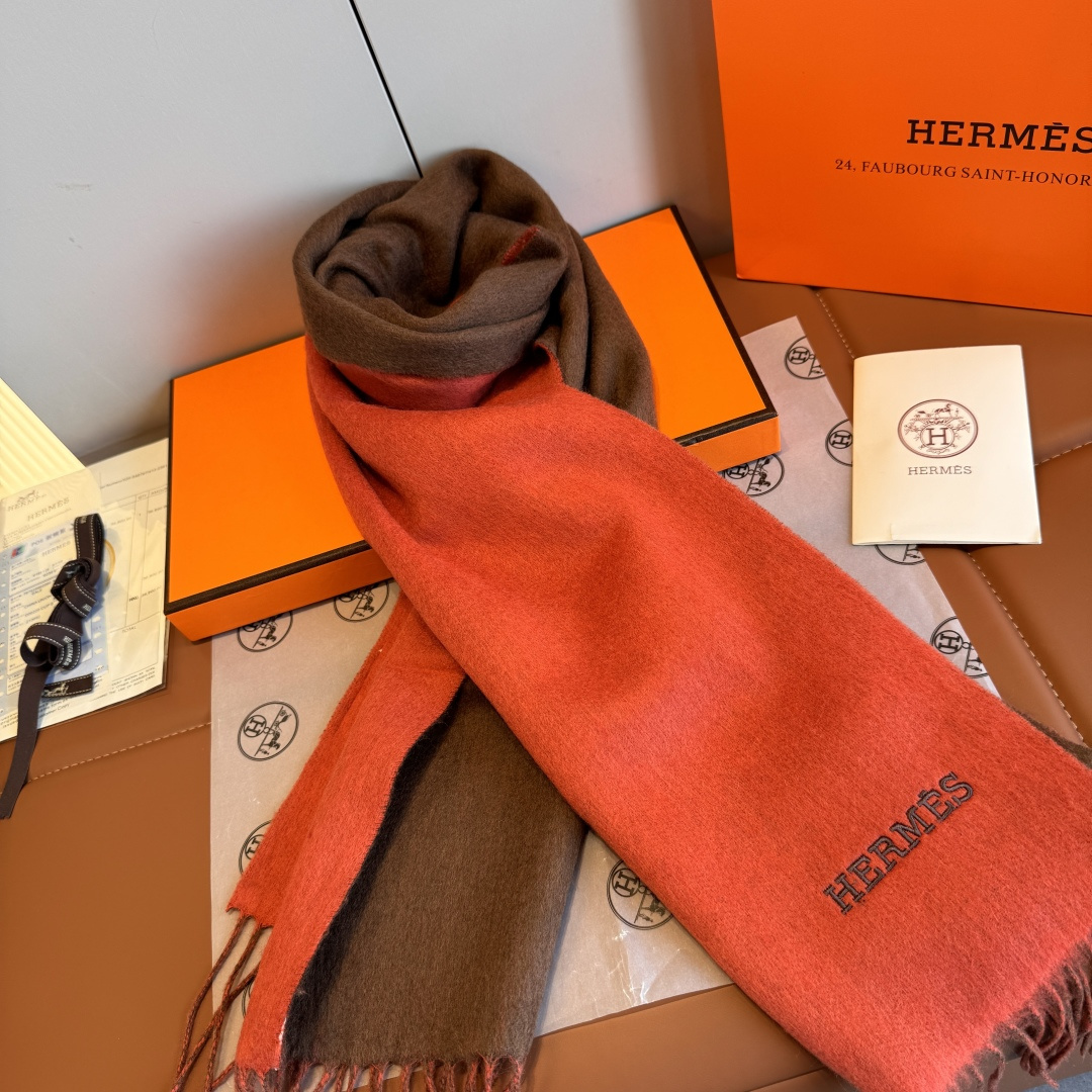 HE Double-sided Cashmere Scarf BNL012112