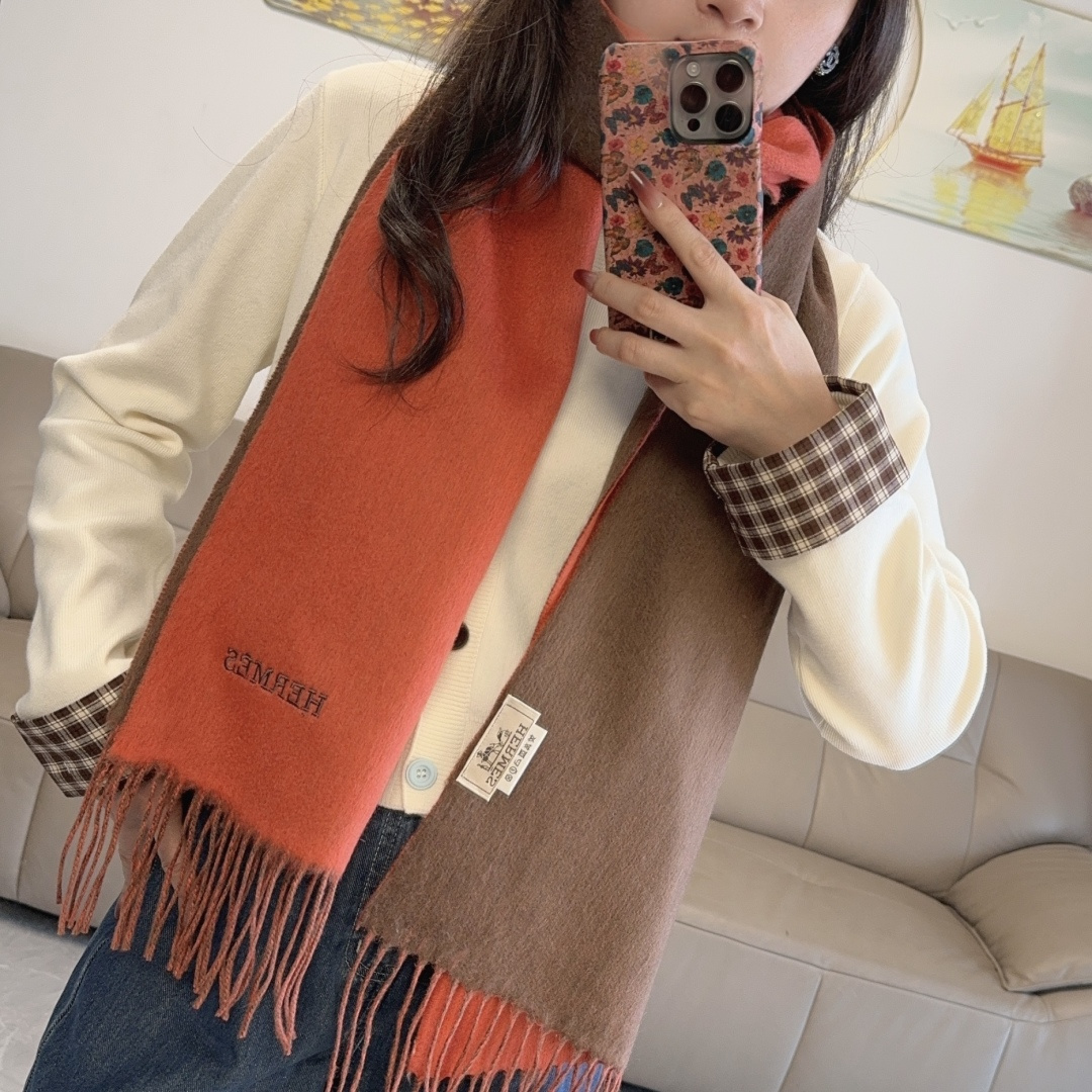 HE Double-sided Cashmere Scarf BNL012112