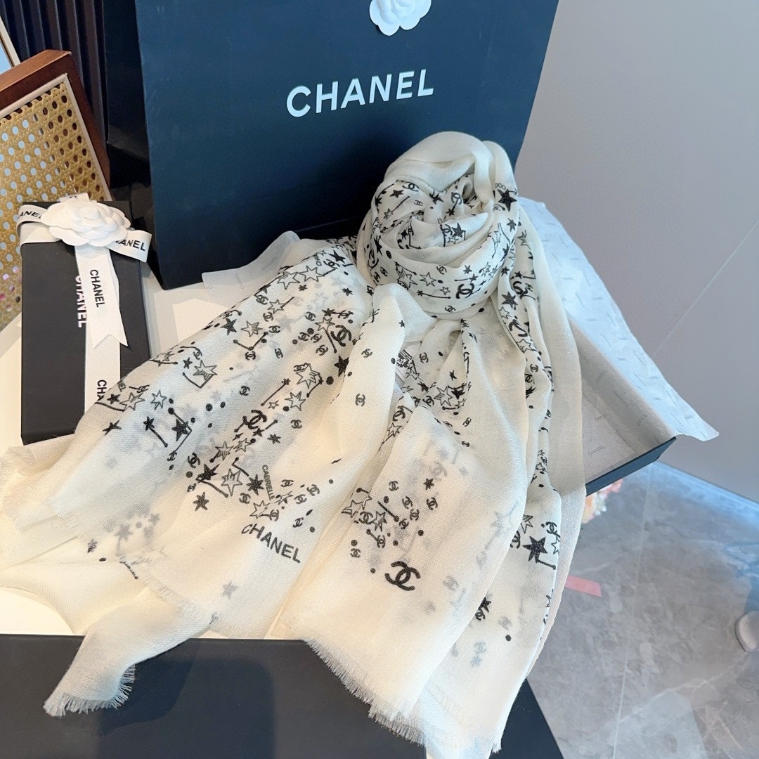 CH Starry Sky Cashmere Scarf YVTS012701