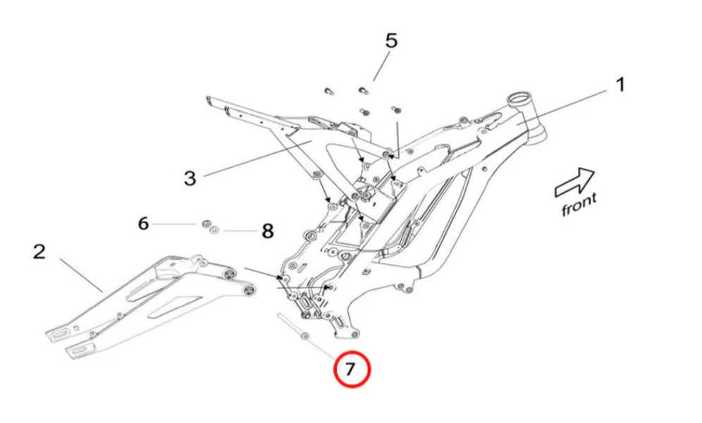 Light Bee Swingarm Pivot Shaft