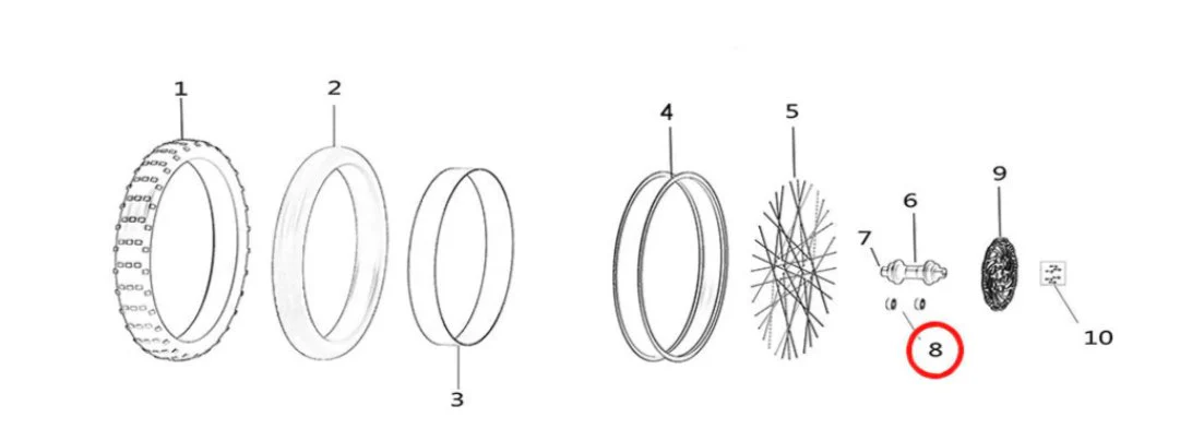 Light Bee Front Wheel Bearing