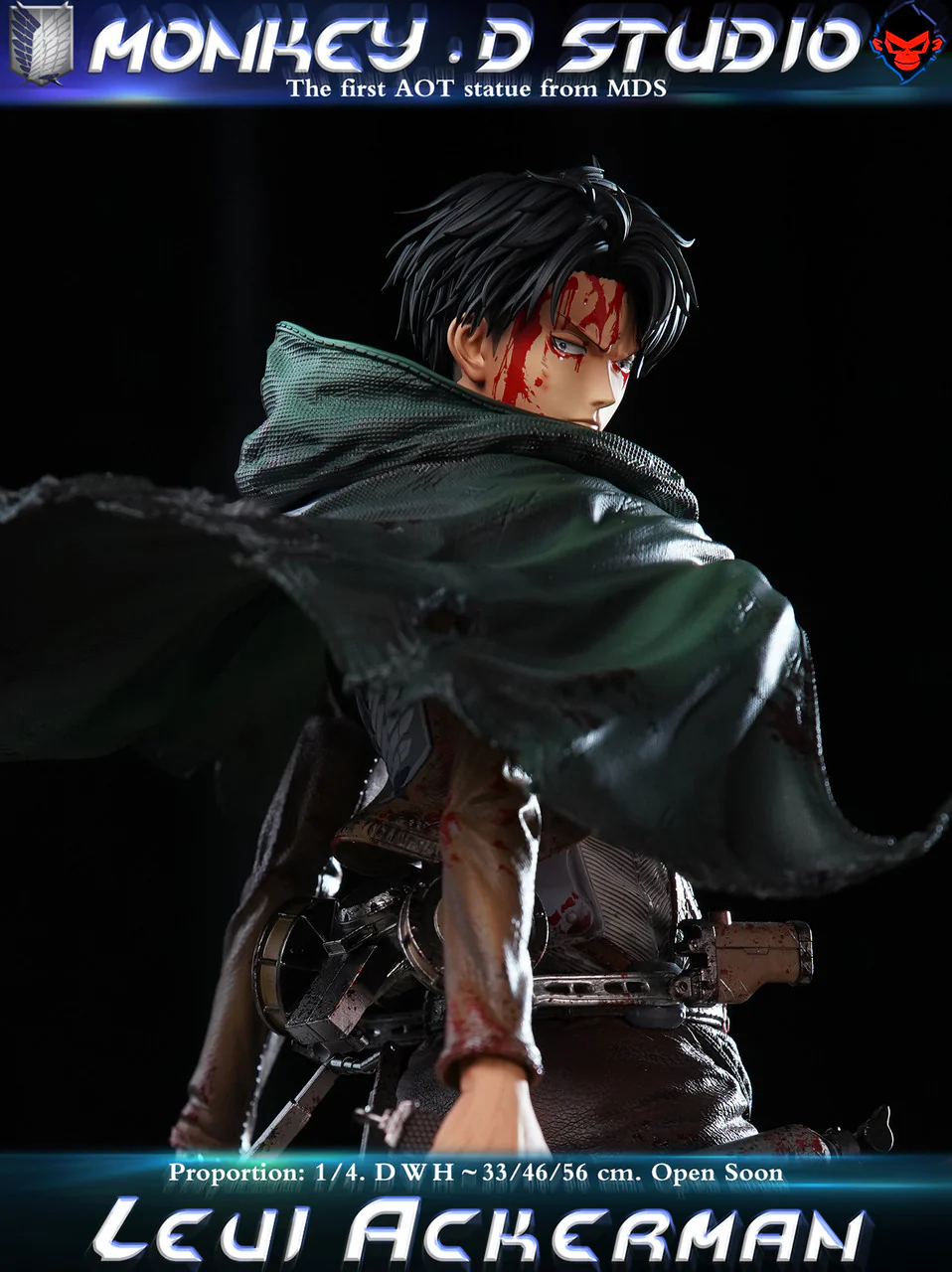 Attack on Titan - Levi Ackerman | 1:4 Resin Statue | by Monkey D Studio