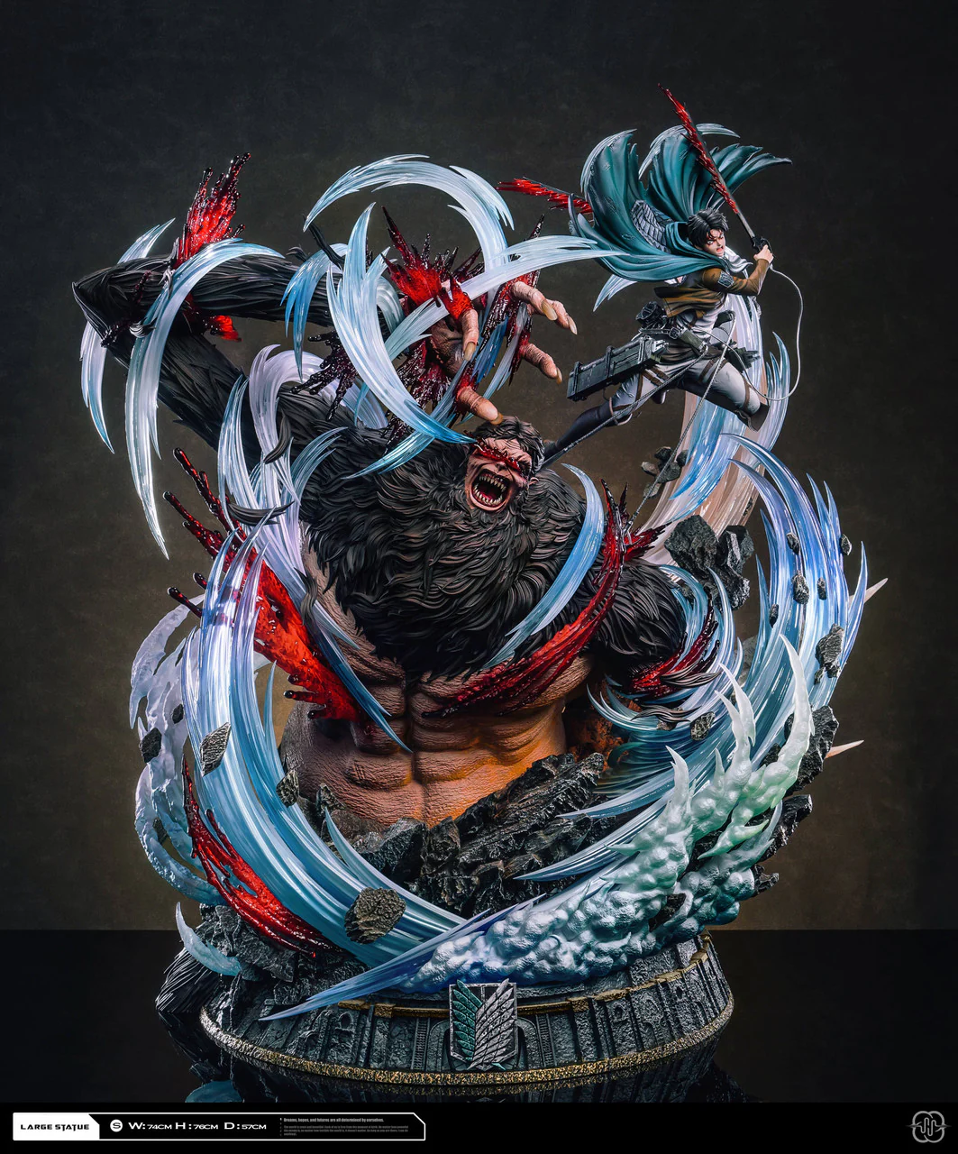 Attack on Titan - Levi vs Zeke 2.0 | Resin Statue | by Hertz Studio
