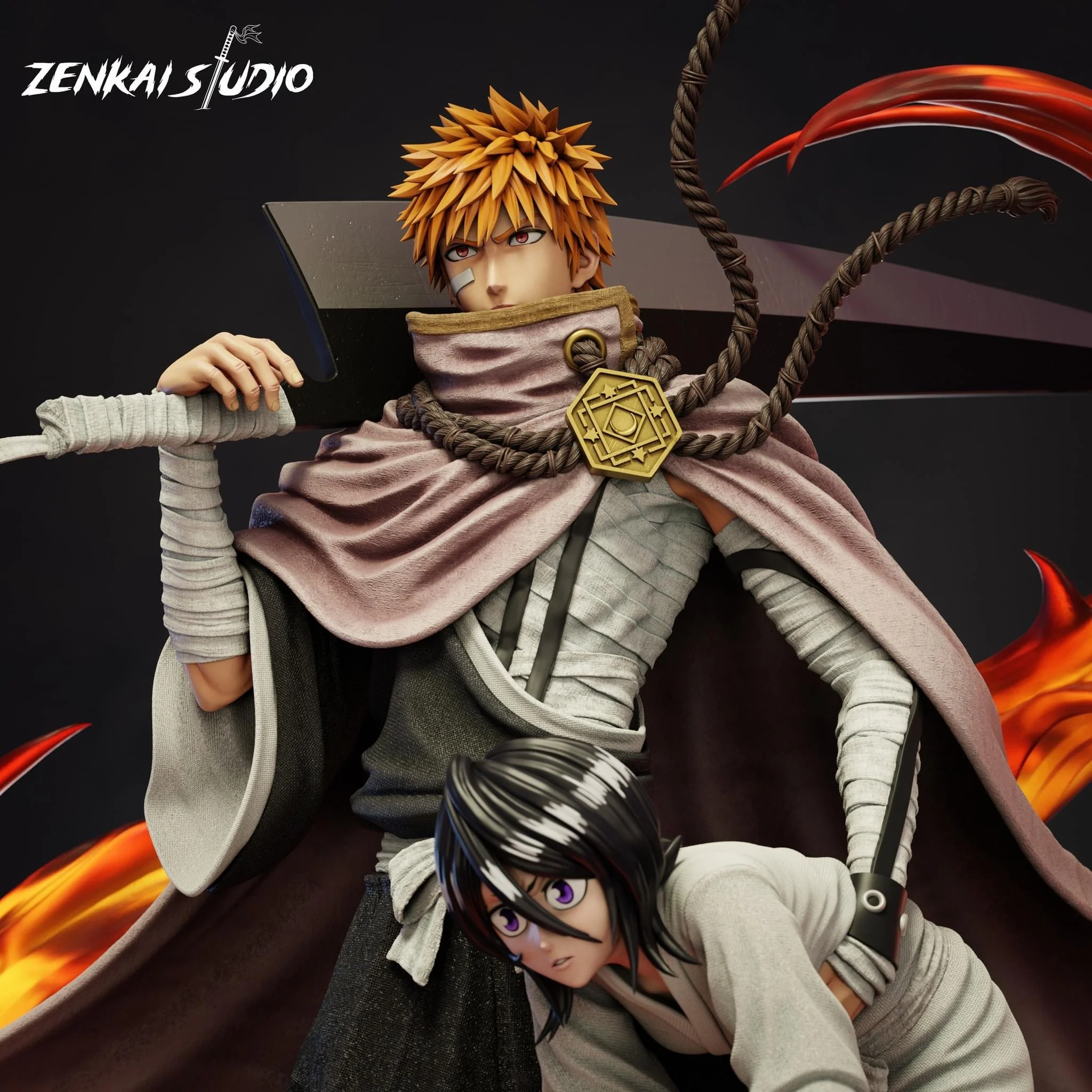 Bleach – Ichigo Kurosaki & Rukia Kuchiki | 1:6 Resin Statue | von Zenkai Studio