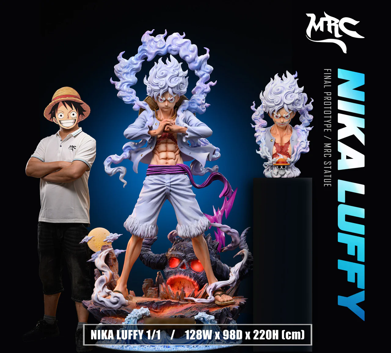 One Piece - Nika Luffy with LED | 1:6/1:4/1:1 Resin Statue | by MRC Studio