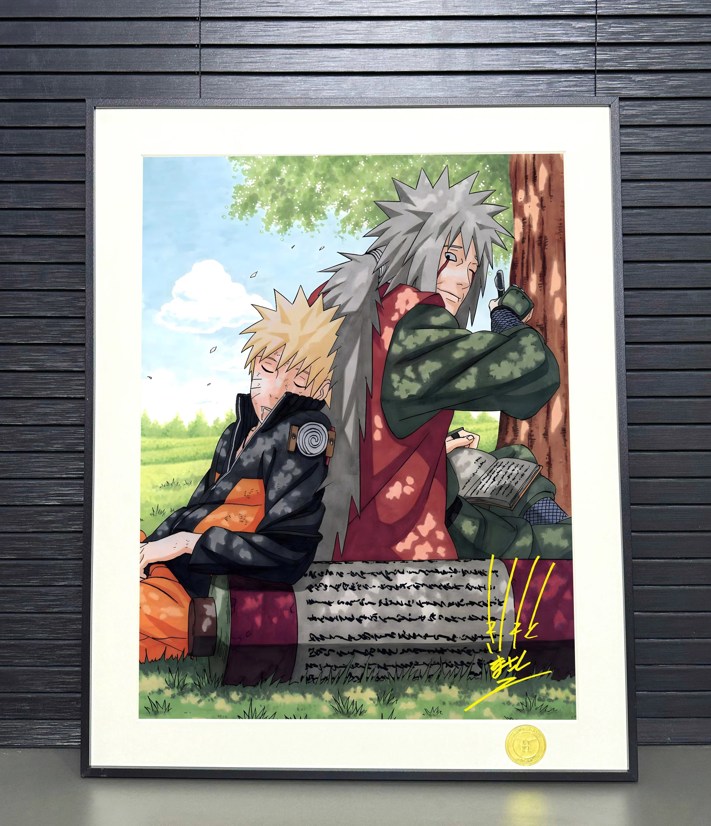 H-Two Studio - Naruto Uzumaki & Jiraiya Poster Frame